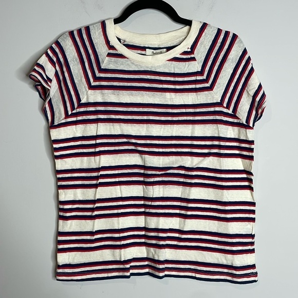 Madewell | Women’s Striped Cotton T-shirt Size Small NWT - Picture 1 of 5